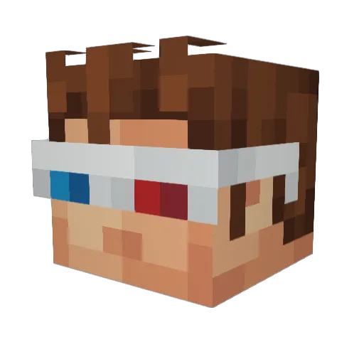 astfwap Minecraft avatar head, 3D render