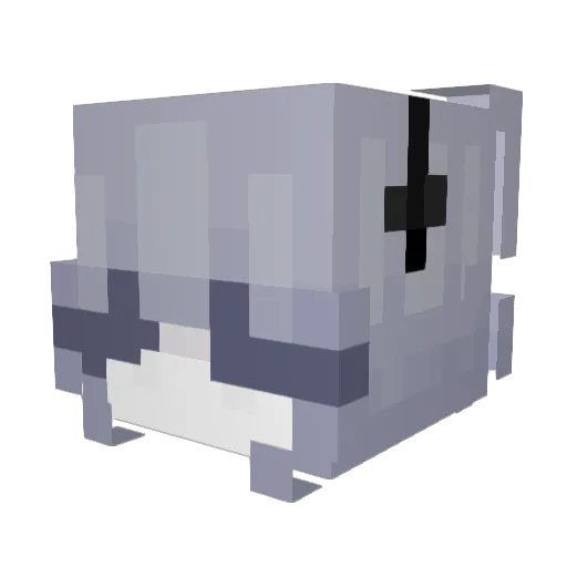 astofu Minecraft avatar head, 3D render