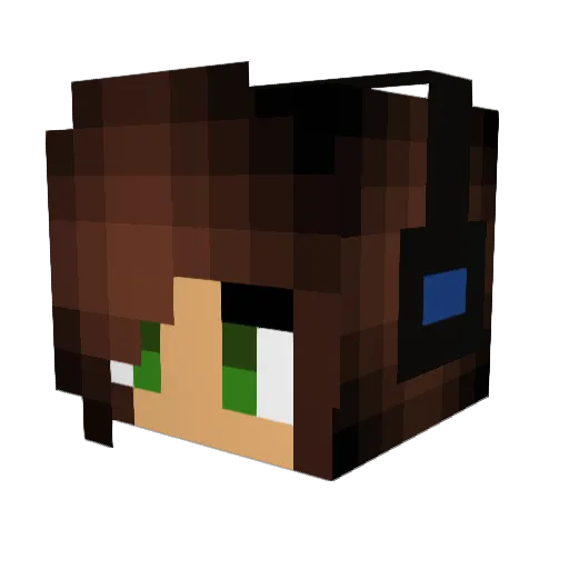 aston316 Minecraft avatar head, 3D render