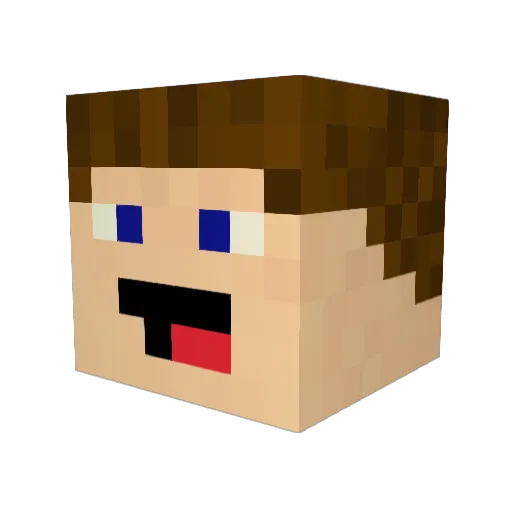 aston76 Minecraft avatar head, 3D render