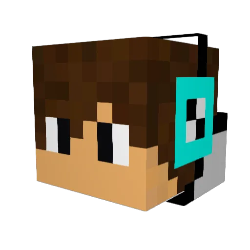 astonefox Minecraft avatar head, 3D render