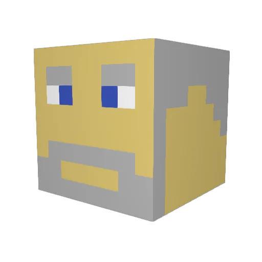 astonewheel Minecraft avatar head, 3D render