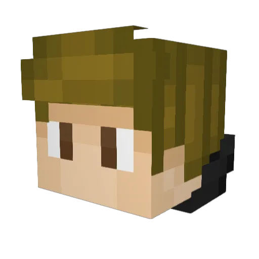 astor1010 Minecraft avatar head, 3D render