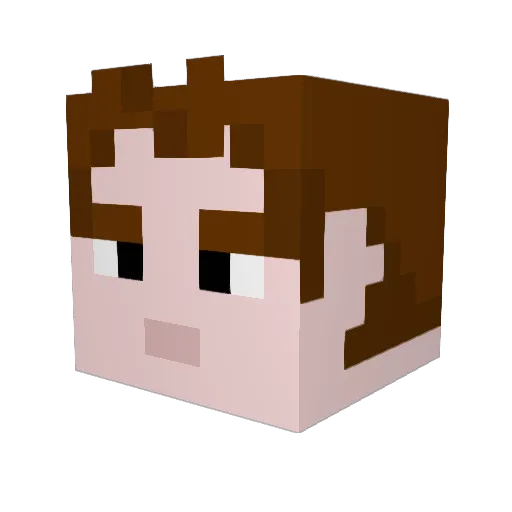 astormdrain Minecraft avatar head, 3D render