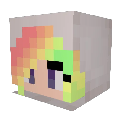 astralotte Minecraft avatar head, 3D render