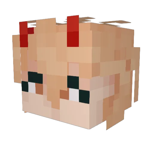 astraplanetii Minecraft avatar head, 3D render