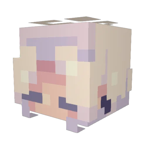 astrelie Minecraft avatar head, 3D render