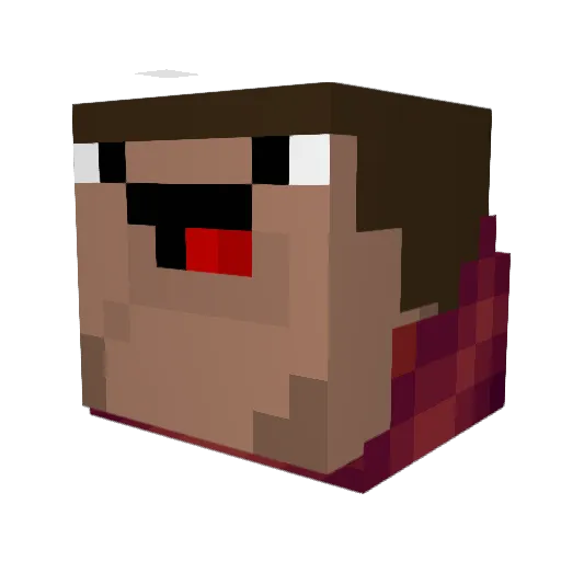 astrenoir Minecraft avatar head, 3D render