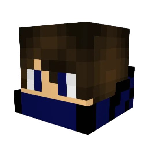 astridblake Minecraft avatar head, 3D render