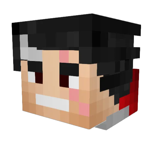 astrojou Minecraft avatar head, 3D render