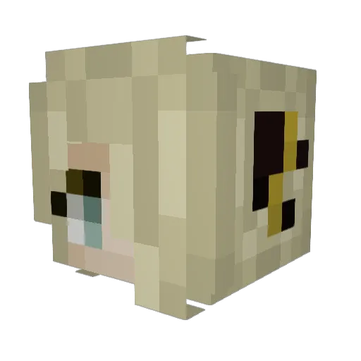 astroloky Minecraft avatar head, 3D render