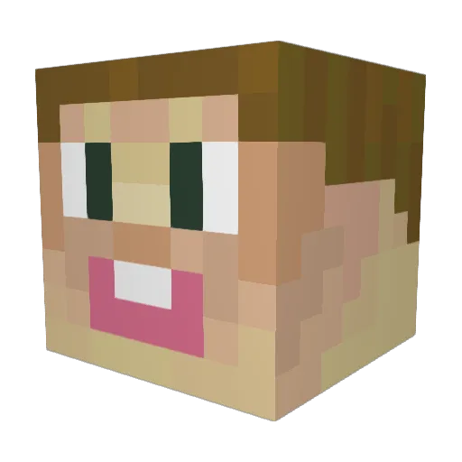 astromqrs Minecraft avatar head, 3D render