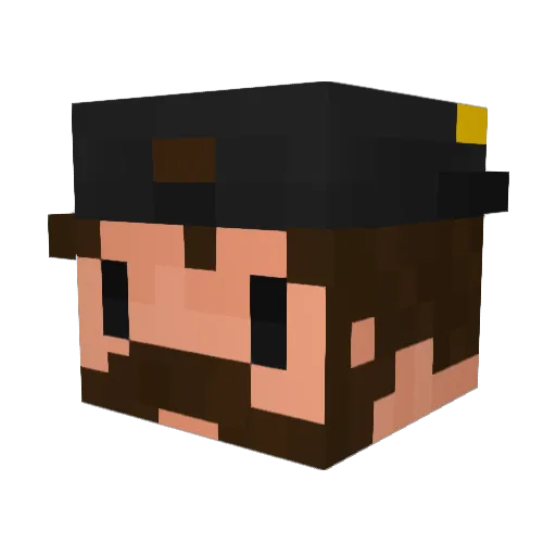 astronu Minecraft avatar head, 3D render