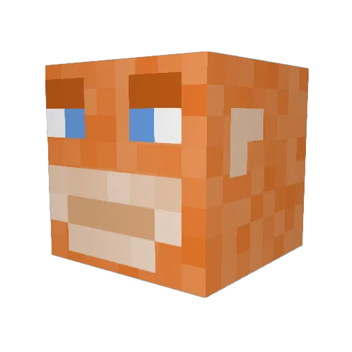 astrostylos Minecraft avatar head, 3D render