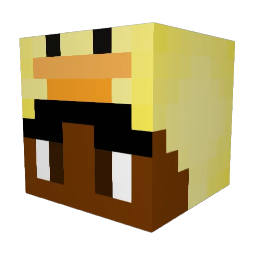 asttericc Minecraft avatar head, 3D render
