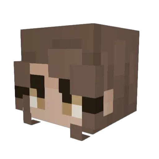 astterii Minecraft avatar head, 3D render