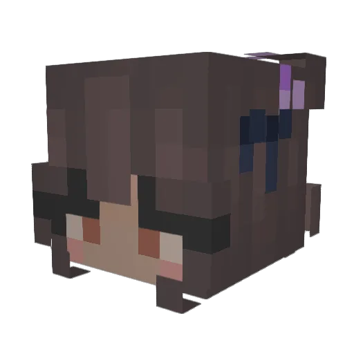 asturia_5 Minecraft avatar head, 3D render