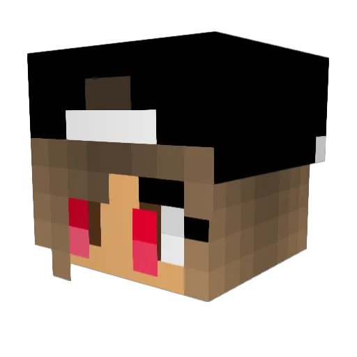 astved Minecraft avatar head, 3D render