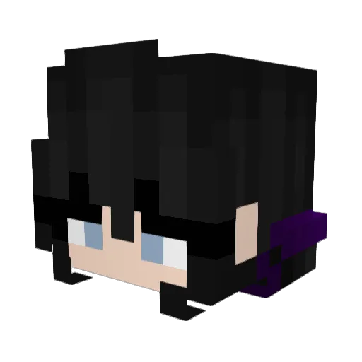 astxrno Minecraft avatar head, 3D render