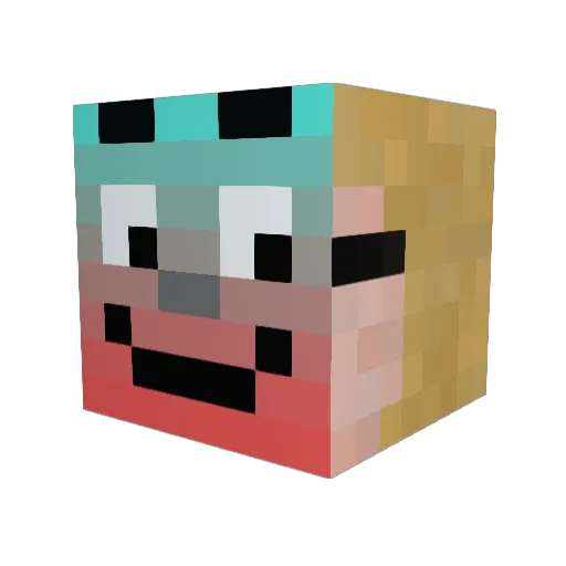 asuchan46 Minecraft avatar head, 3D render