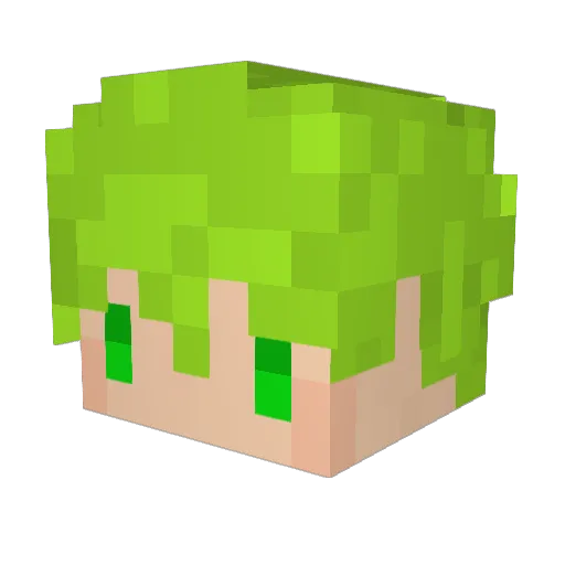 asuhosus Minecraft avatar head, 3D render