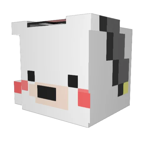 asuinkk Minecraft avatar head, 3D render