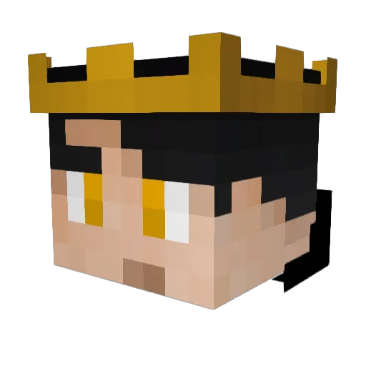 asumexx Minecraft avatar head, 3D render