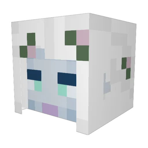 asunacai Minecraft avatar head, 3D render