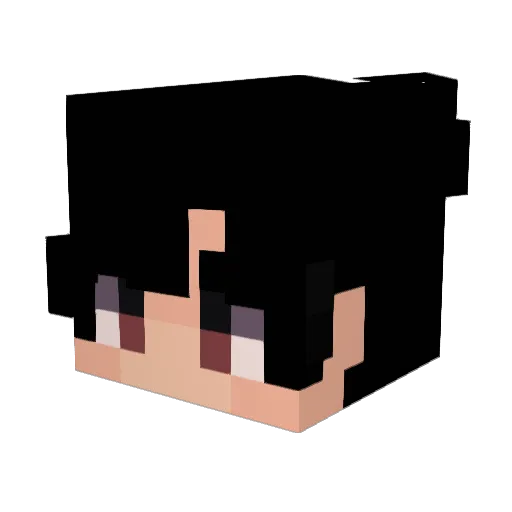 asune Minecraft avatar head, 3D render