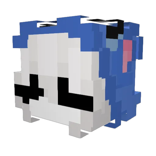asuoe Minecraft avatar head, 3D render