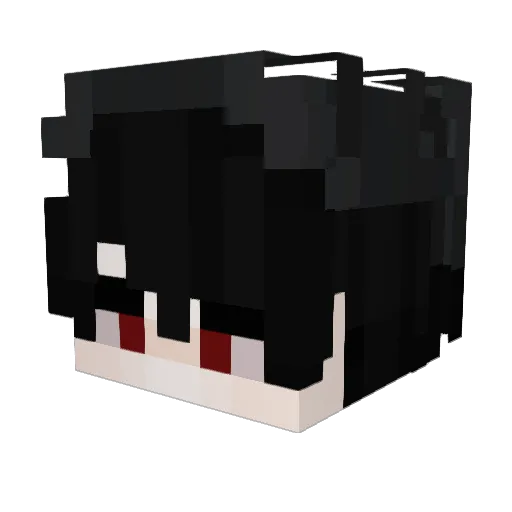 asuqa Minecraft avatar head, 3D render