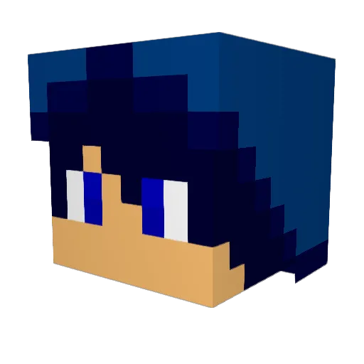 asure_geinin Minecraft avatar head, 3D render
