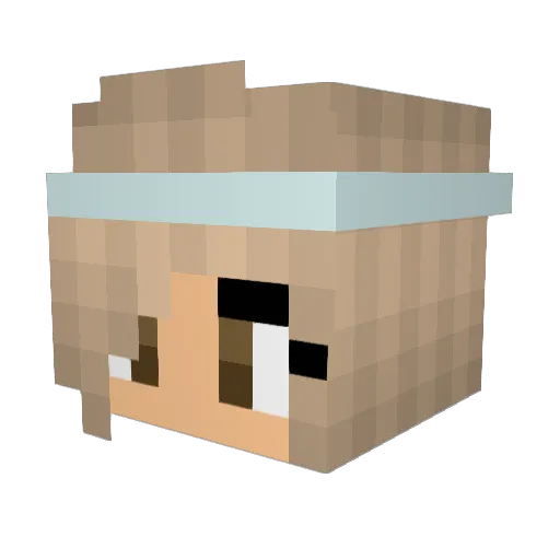 asurette Minecraft avatar head, 3D render