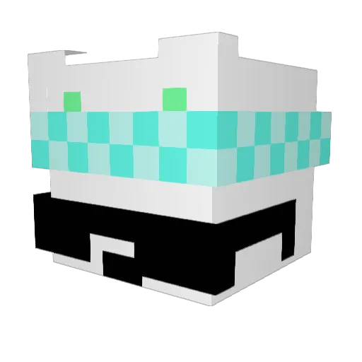 asusg Minecraft avatar head, 3D render