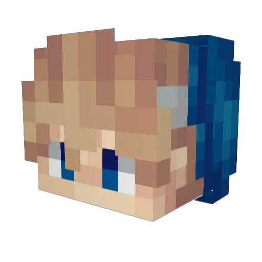 asusual01 Minecraft avatar head, 3D render