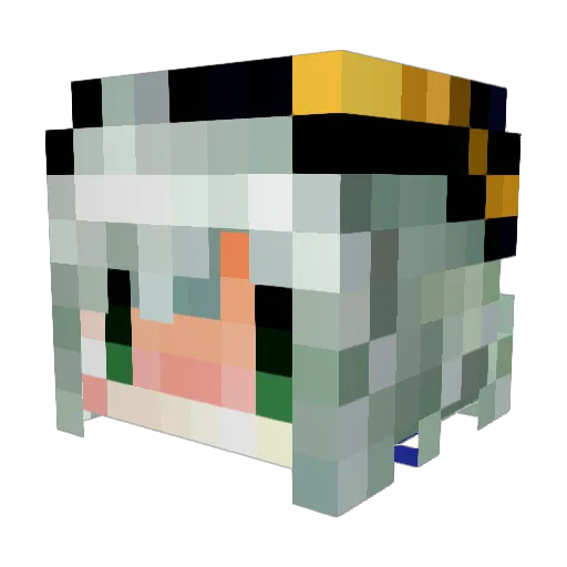 asutema Minecraft avatar head, 3D render