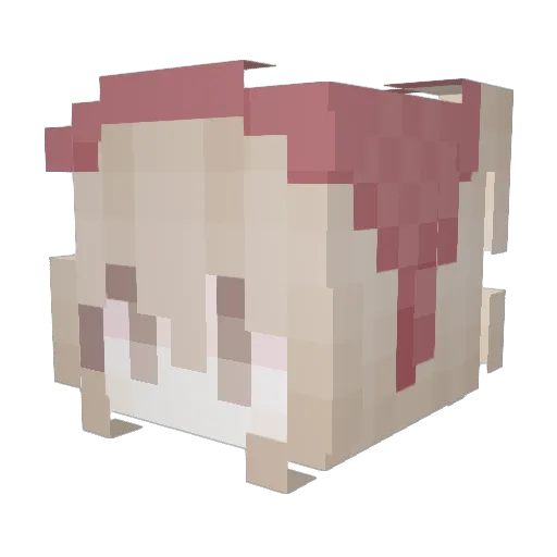 asuyi Minecraft avatar head, 3D render