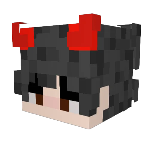 asvexl Minecraft avatar head, 3D render