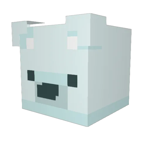asvfxx Minecraft avatar head, 3D render