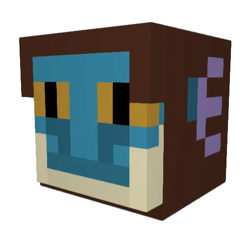 asweatysock Minecraft avatar head, 3D render