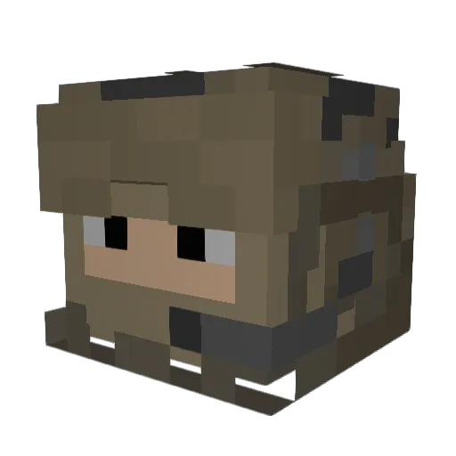 asws Minecraft avatar head, 3D render