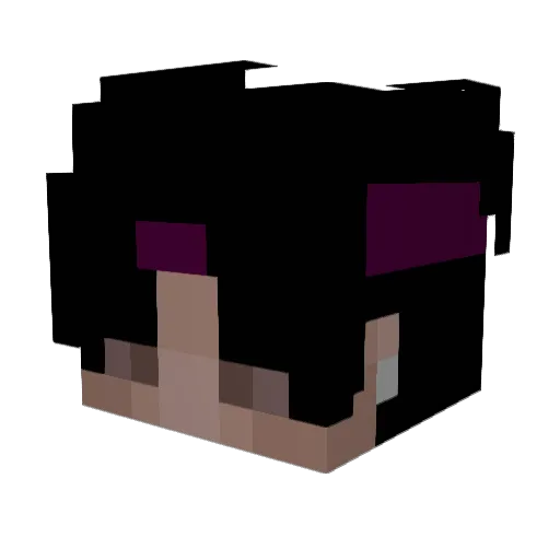 asxclown Minecraft avatar head, 3D render