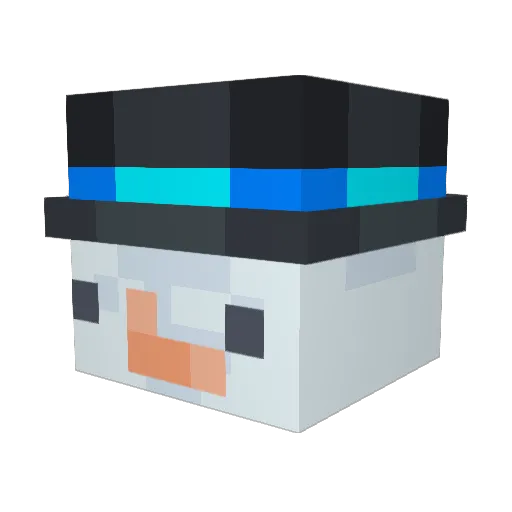 asya_k Minecraft avatar head, 3D render