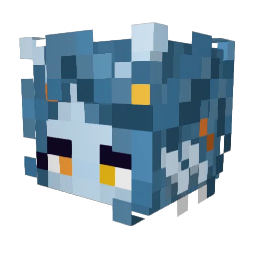asyarain Minecraft avatar head, 3D render