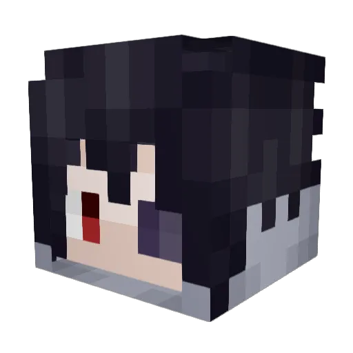 asyasyasyasy Minecraft avatar head, 3D render