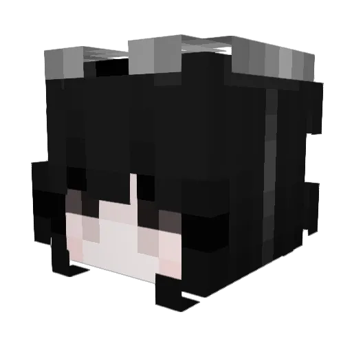 asyphic Minecraft avatar head, 3D render