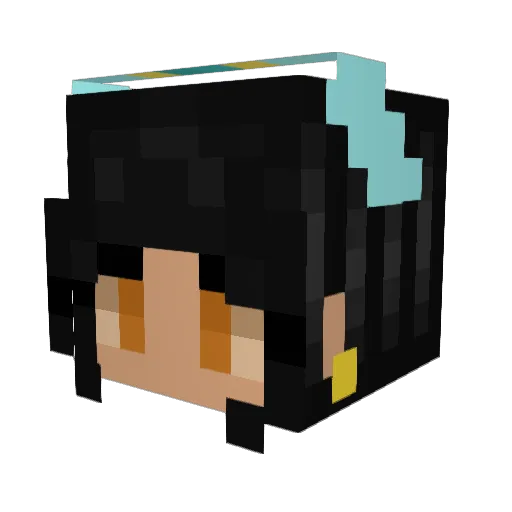 asystole77 Minecraft avatar head, 3D render