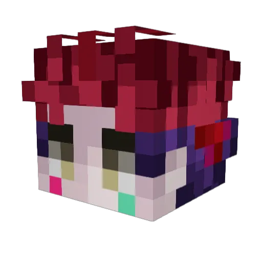 aszorr Minecraft avatar head, 3D render