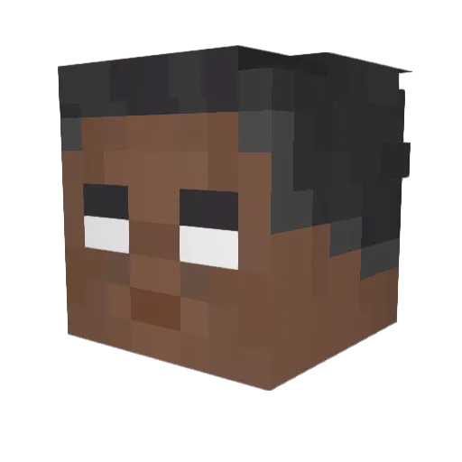 atPep Minecraft avatar head, 3D render