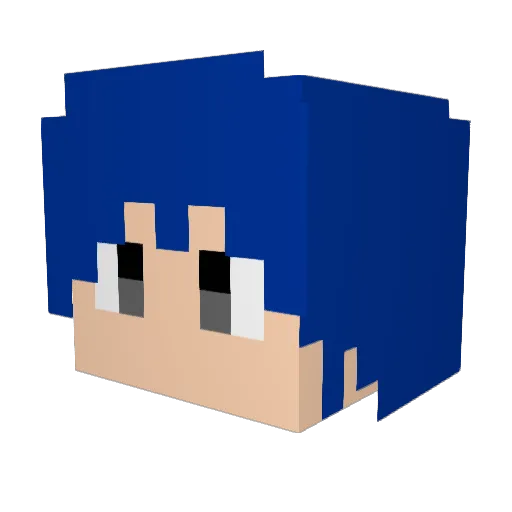 at_JIKU Minecraft avatar head, 3D render